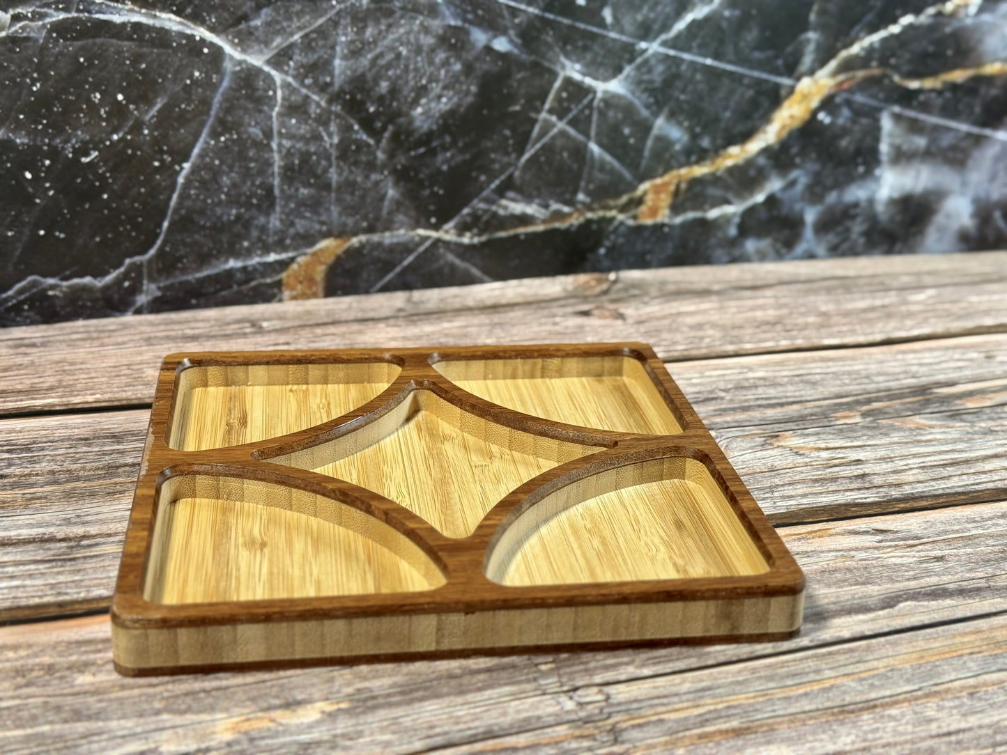 Carved Wooden Accessory Tray with Flocked Liner – Small, Medium & Large Sizes