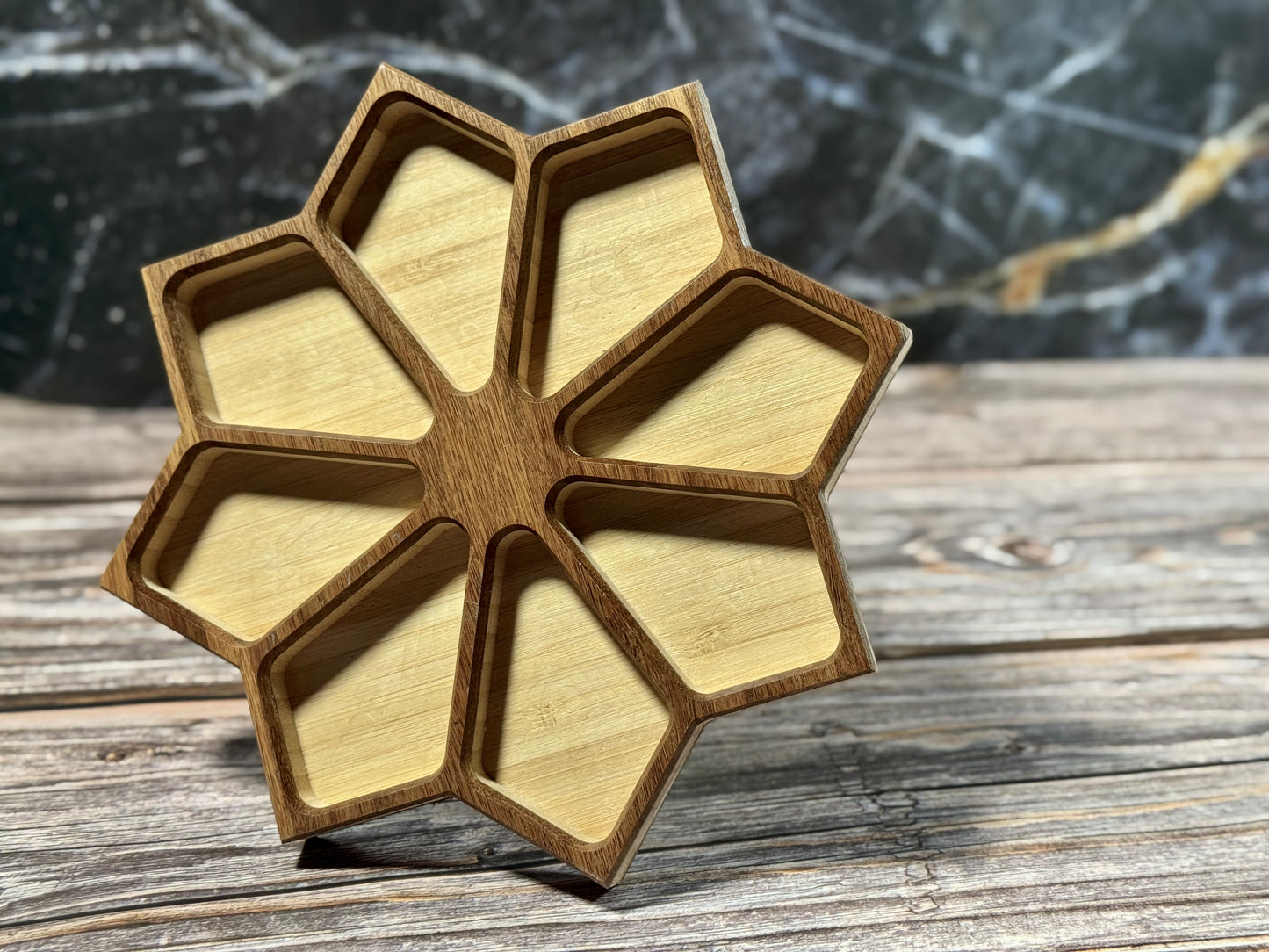 Carved Wooden Accessory Tray with Flocked Liner – Small, Medium & Large Sizes