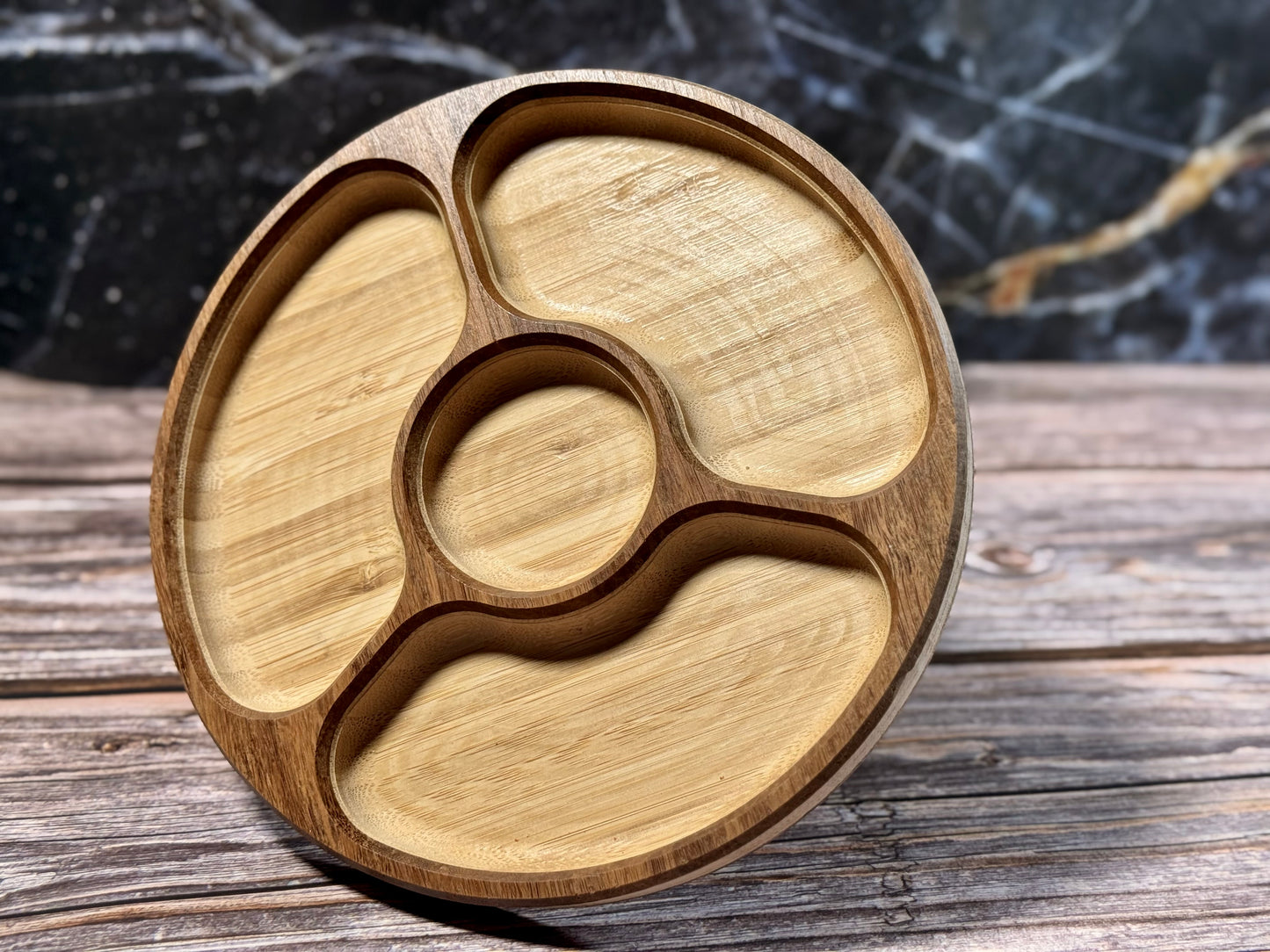 Round Bottom Carved Accessory Tray