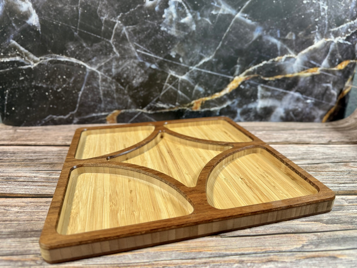 Carved Wooden Accessory Tray with Flocked Liner – Small, Medium & Large Sizes