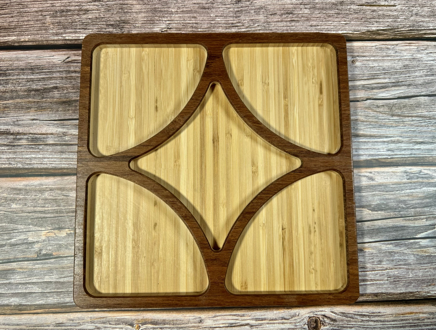 Carved Wooden Accessory Tray with Flocked Liner – Small, Medium & Large Sizes