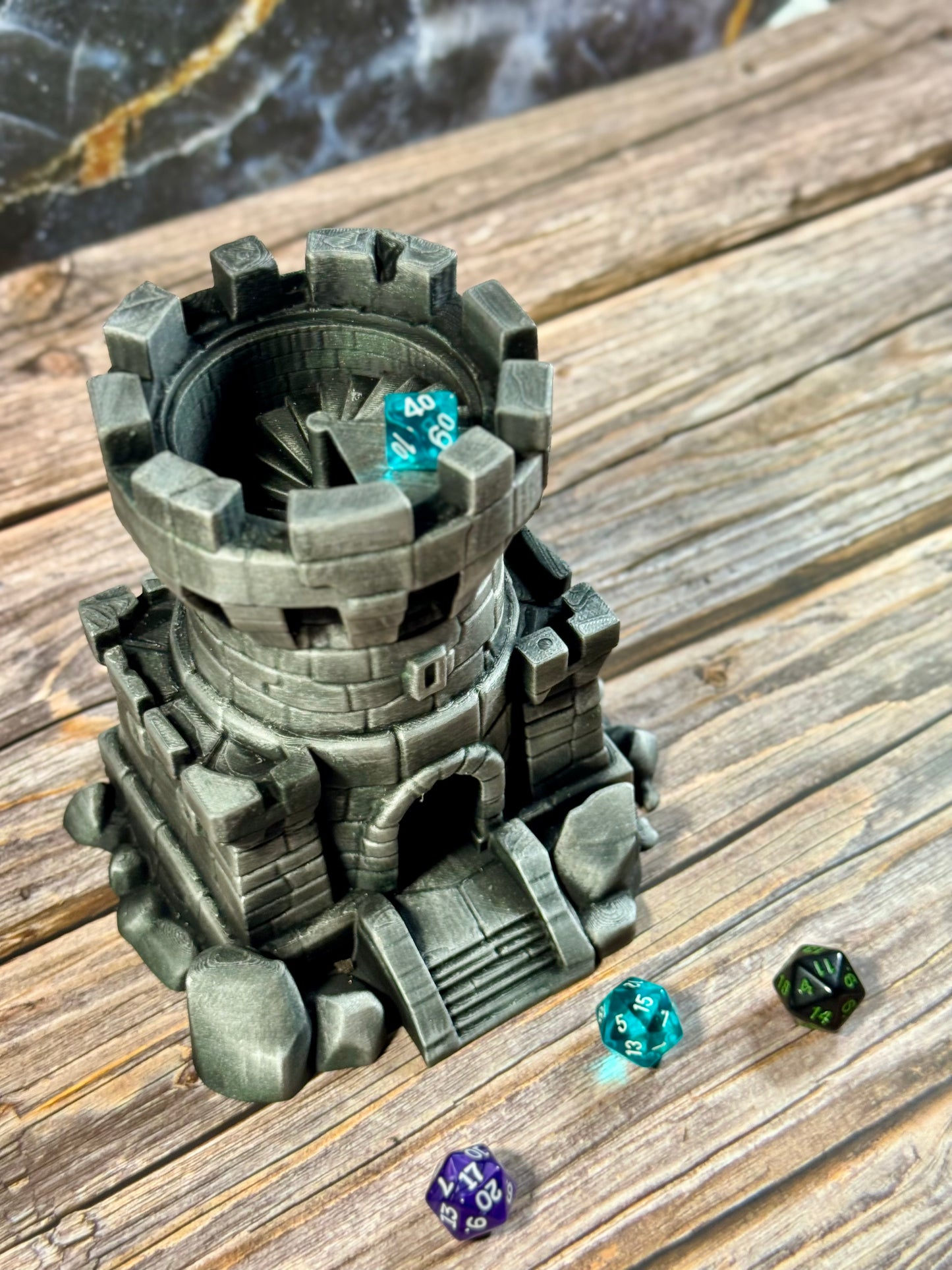 Castle Dice Tower Fantasy Gaming Accessory for DnD and RPG
