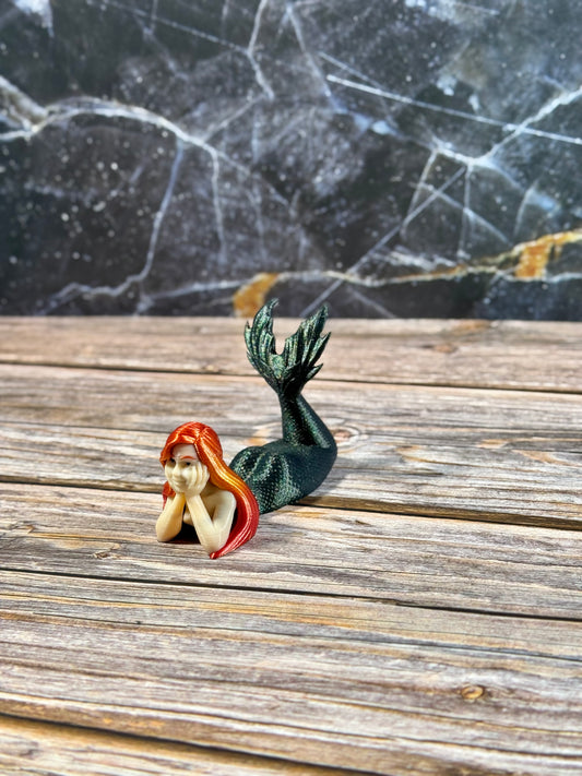 Mermaid Figurine – 3D Printed Statue in 2 Sizes & Skin Tones