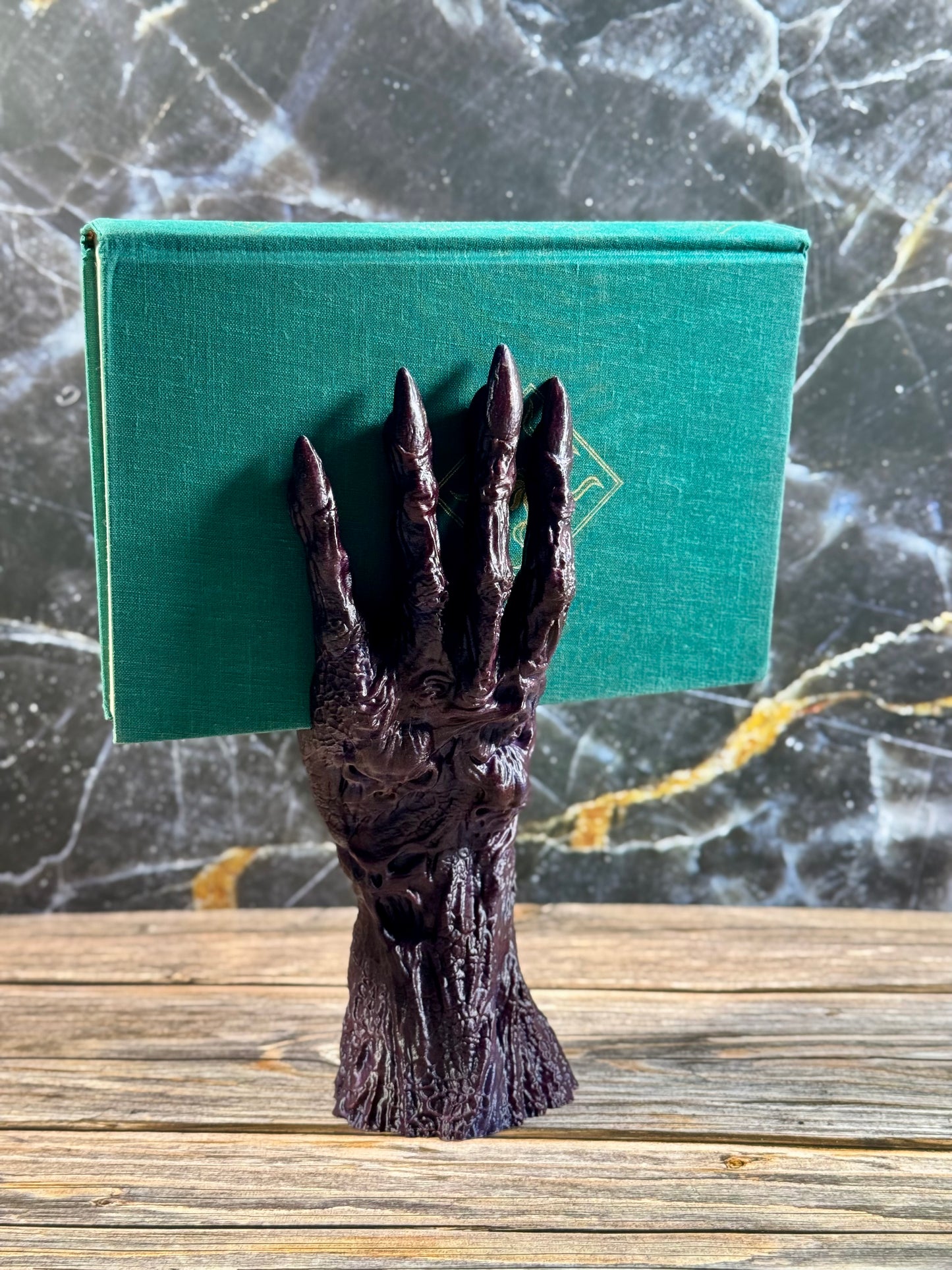 Death’s Grasp Bookholder Handcrafted Book Stand for Fantasy Fans