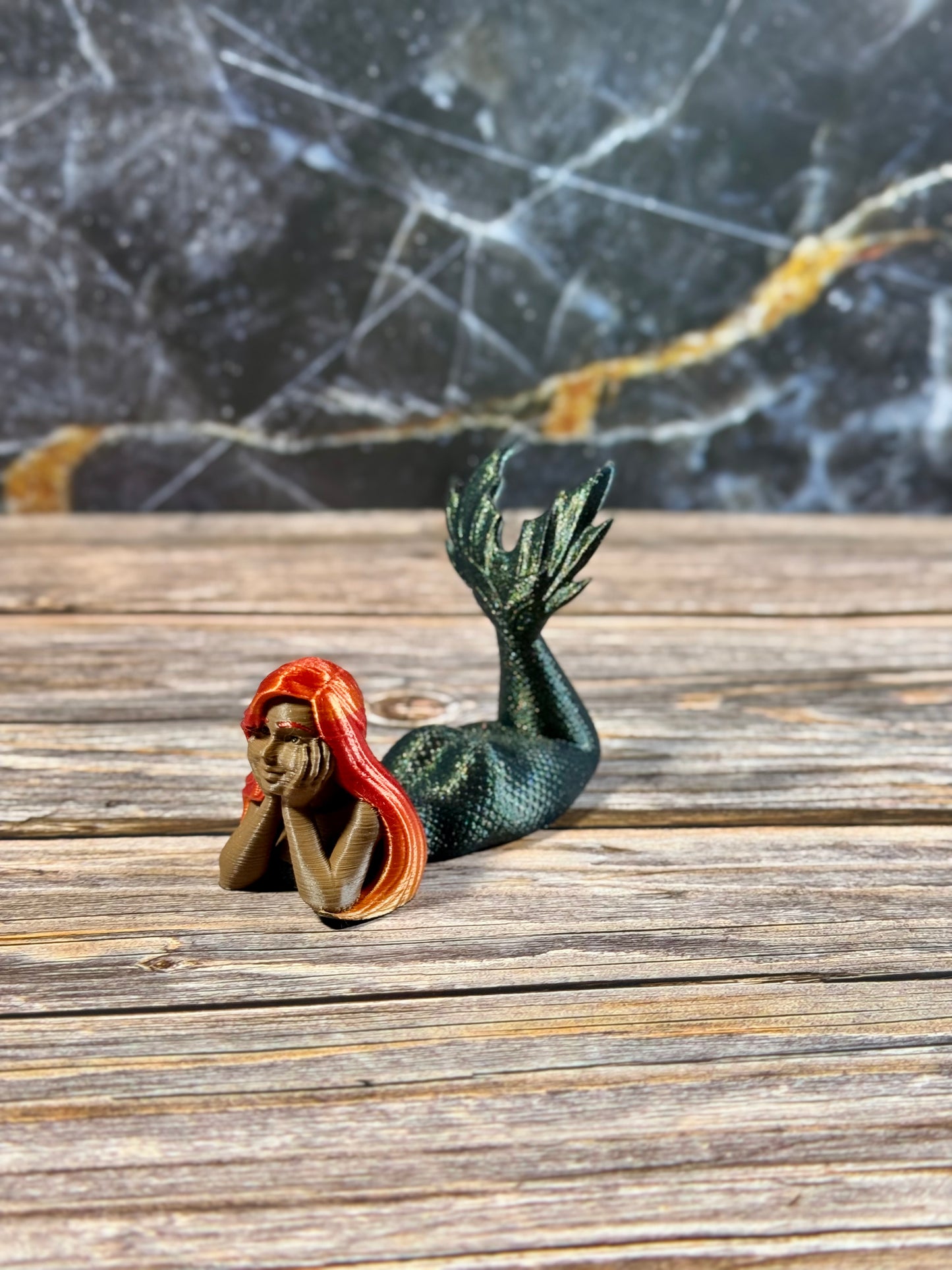 Mermaid Figurine – 3D Printed Statue in 2 Sizes & Skin Tones