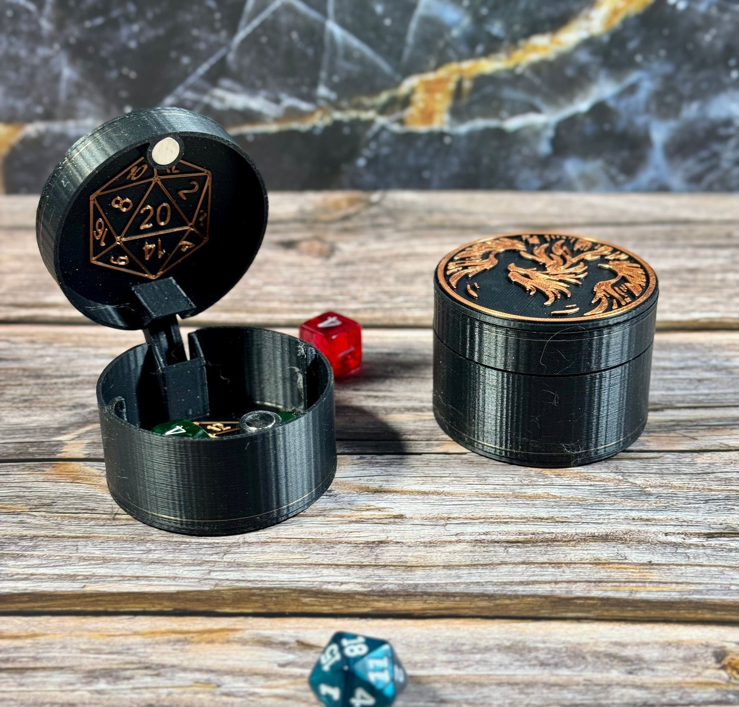 Dragon Dice Box with Magnetic Closure for D&D and Tabletop Gamers