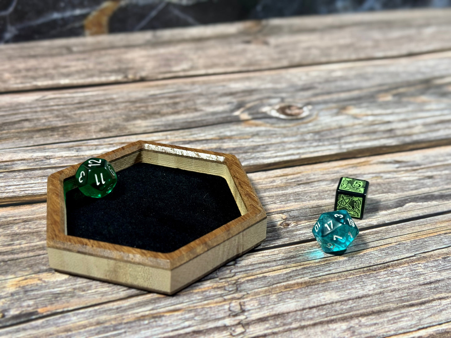 Dice Tray for DnD, RPG & Tabletop Games – Flocked or Leatherette Finish in Multiple Sizes