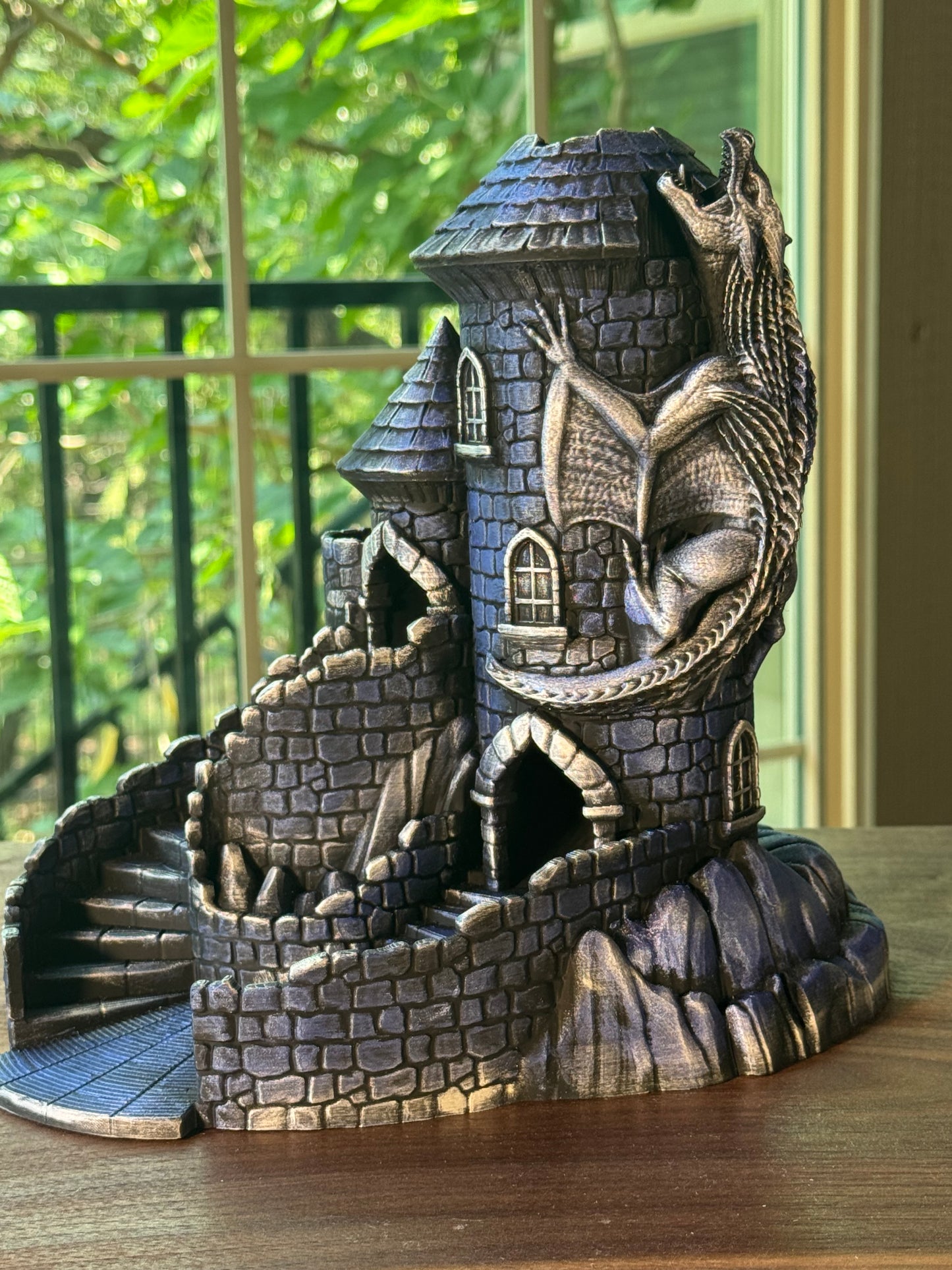 Castle Dice Tower Fantasy Gaming Accessory for DnD and RPG