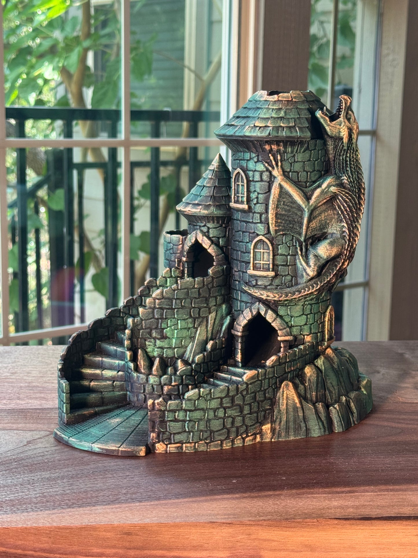 Castle Dice Tower Fantasy Gaming Accessory for DnD and RPG