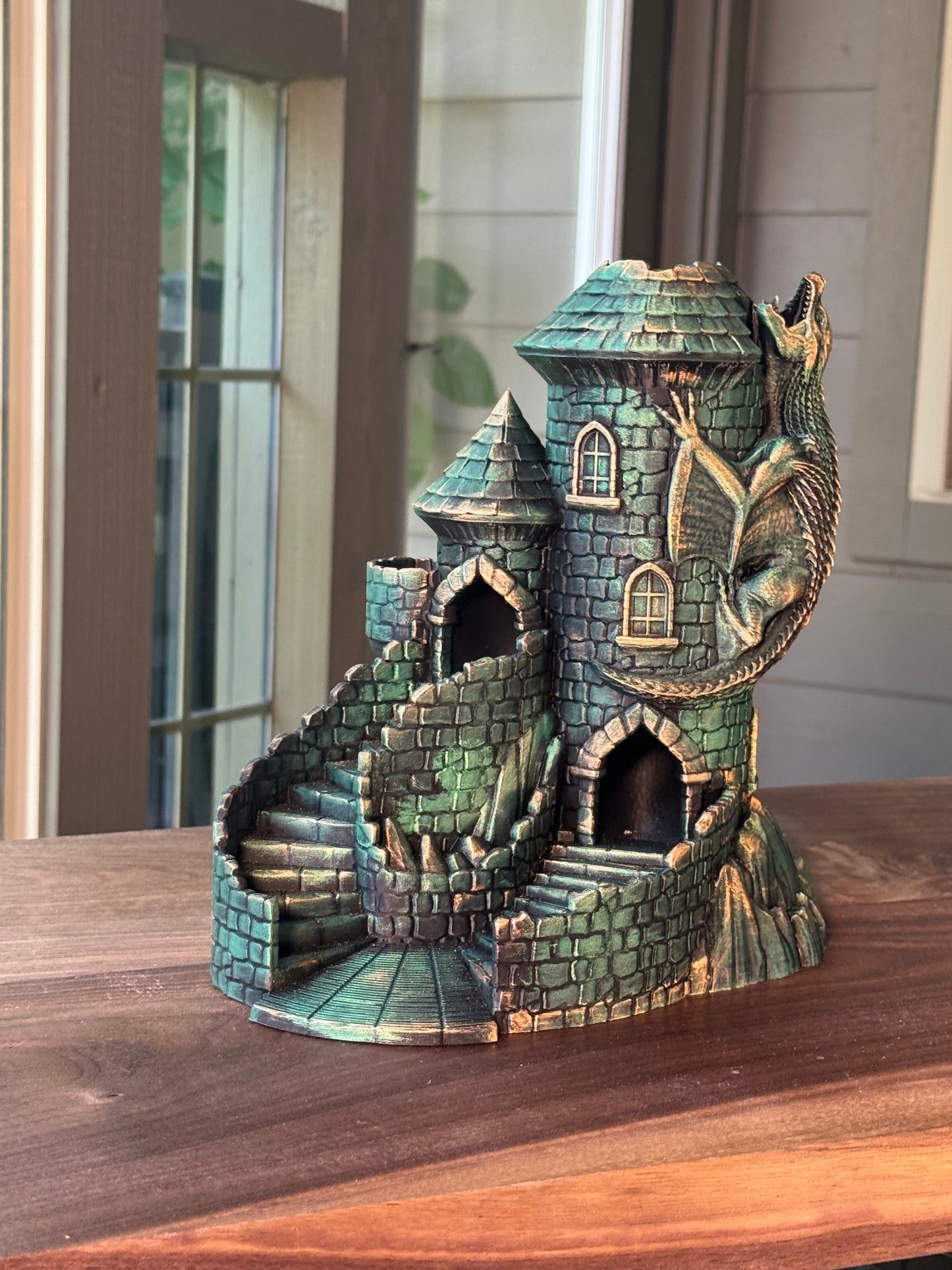 Castle Dice Tower Fantasy Gaming Accessory for DnD and RPG
