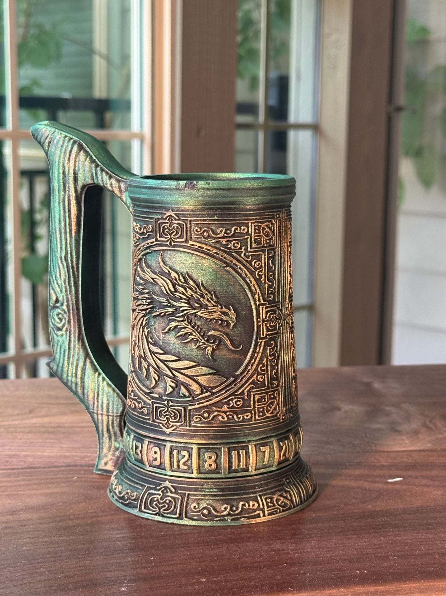 D20 Can Holder with Magnetic Dice Base – Tree of Life & More Designs