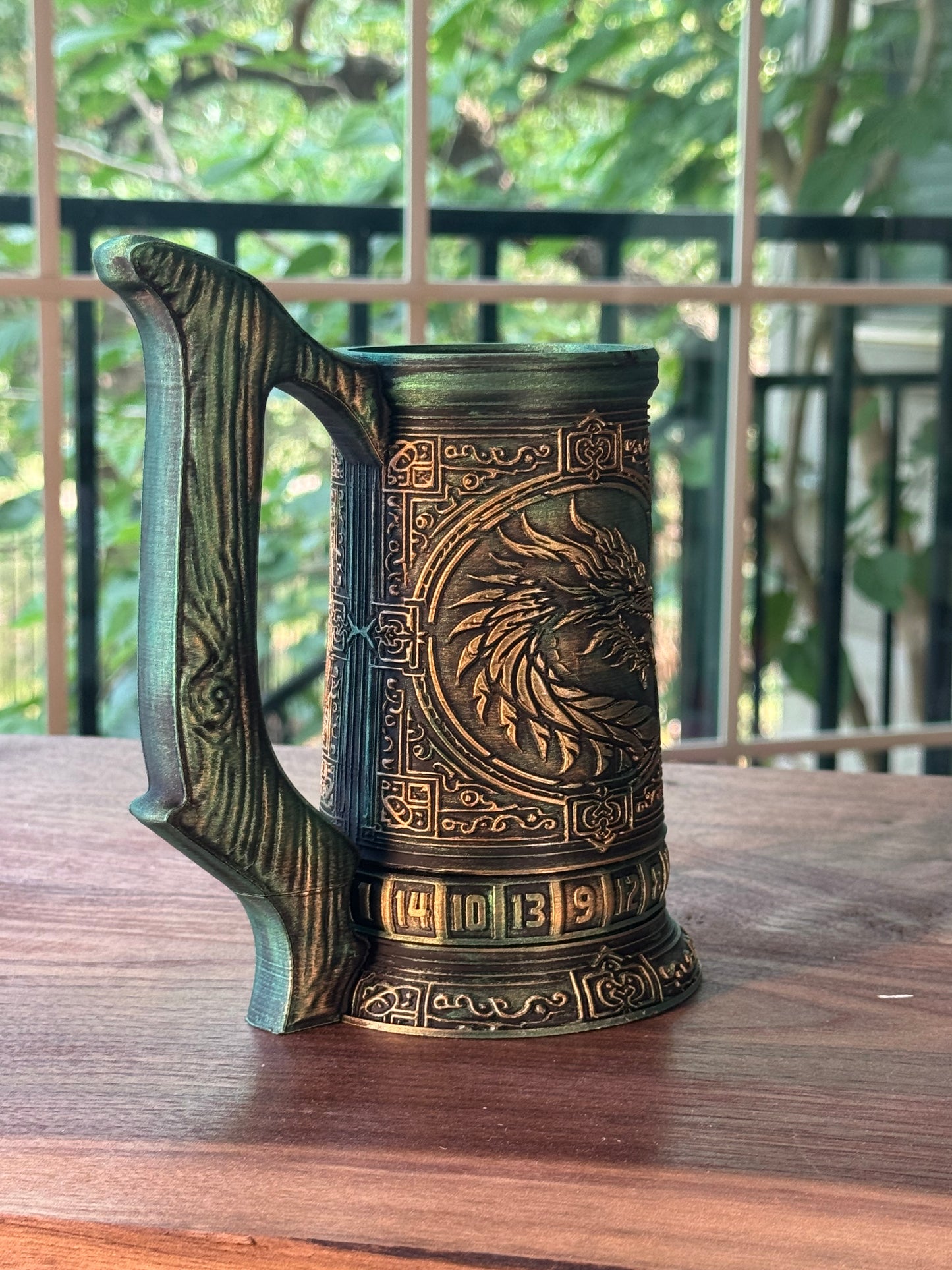 D20 Can Holder with Magnetic Dice Base – Tree of Life & More Designs