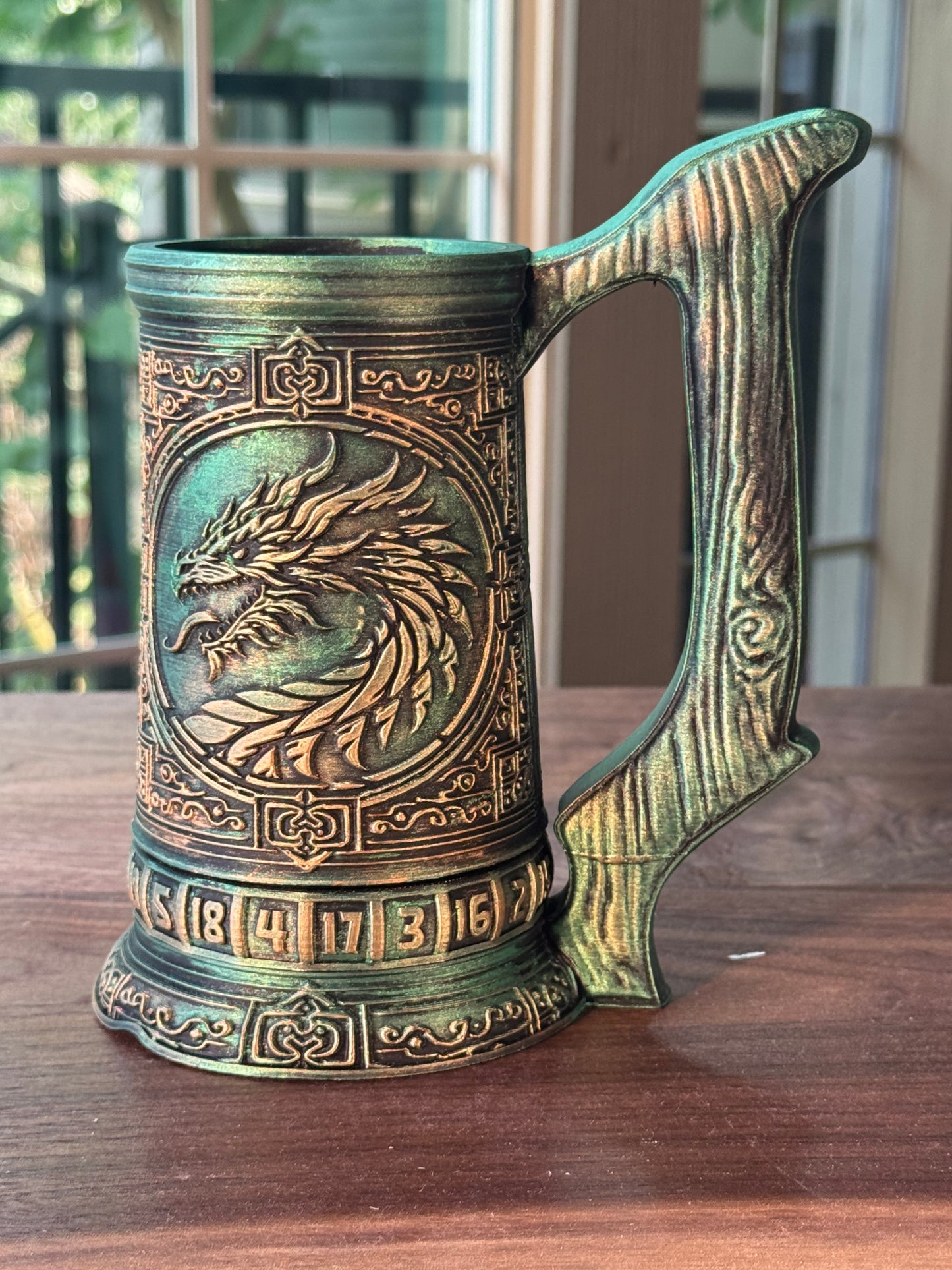 D20 Can Holder with Magnetic Dice Base – Tree of Life & More Designs