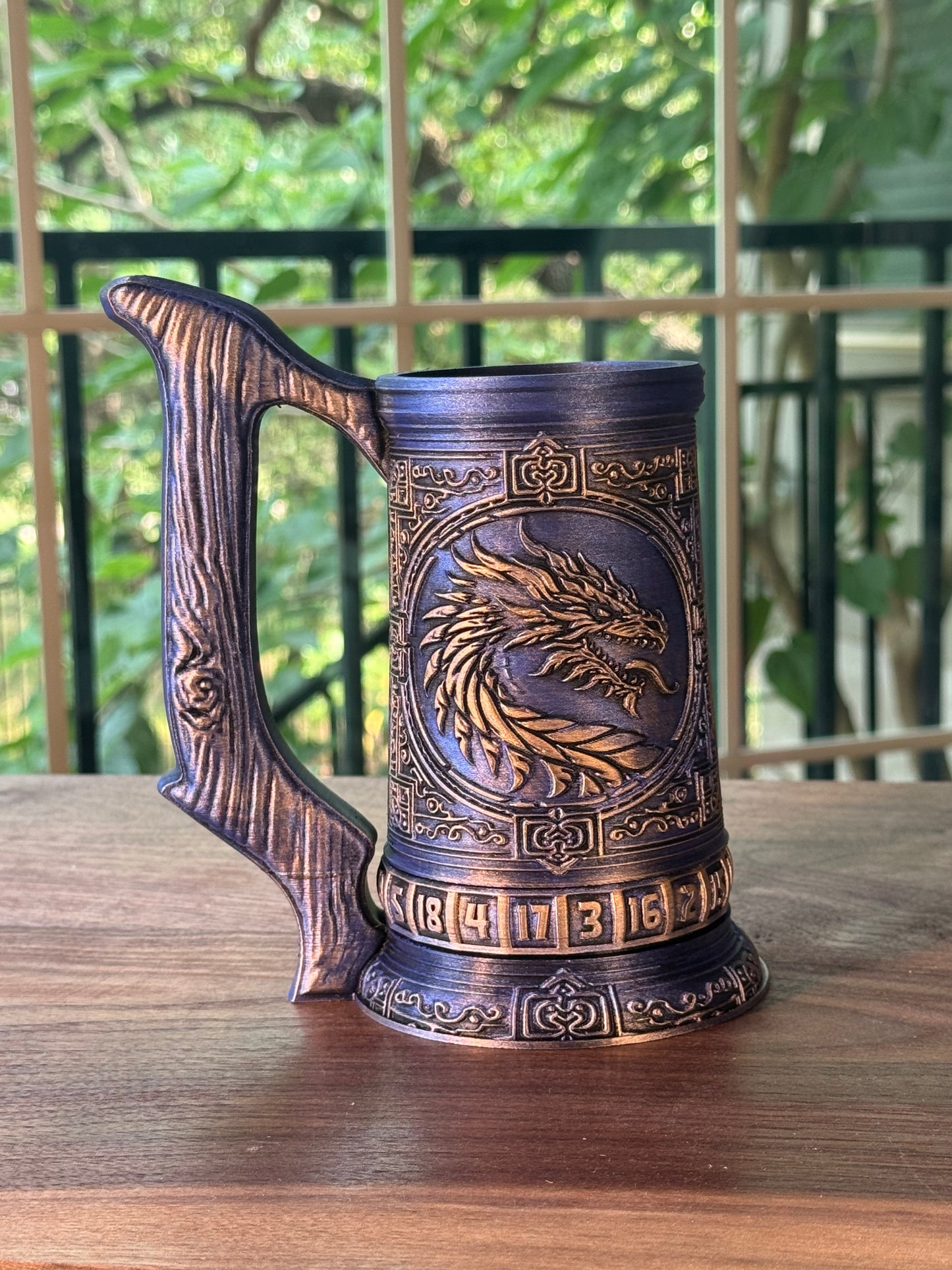 D20 Can Holder with Magnetic Dice Base – Tree of Life & More Designs