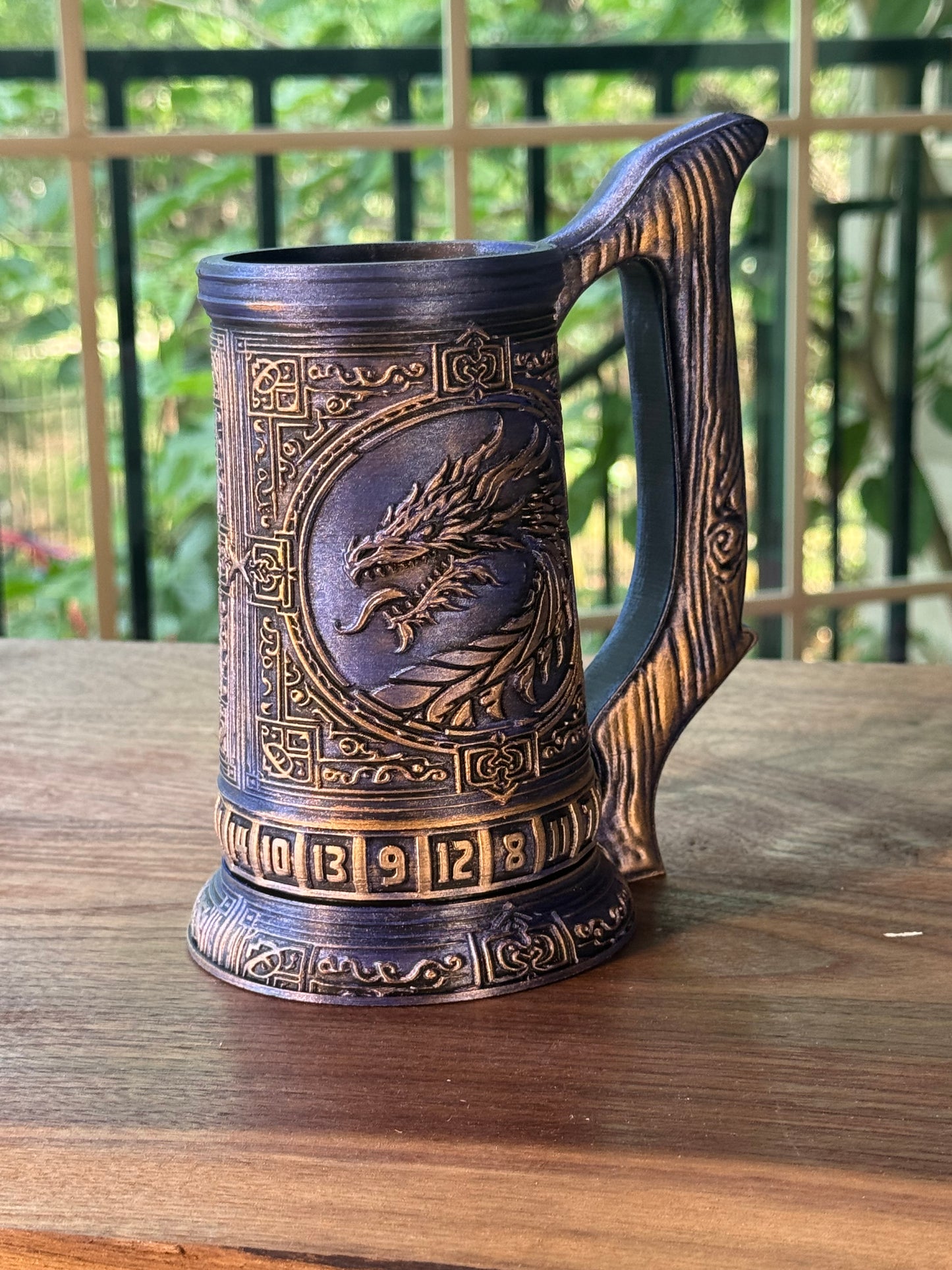 D20 Can Holder with Magnetic Dice Base – Tree of Life & More Designs