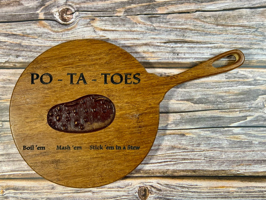 PO-TA-TOES Wall Plaque – Rustic Lord of the Rings Kitchen Decor Sign