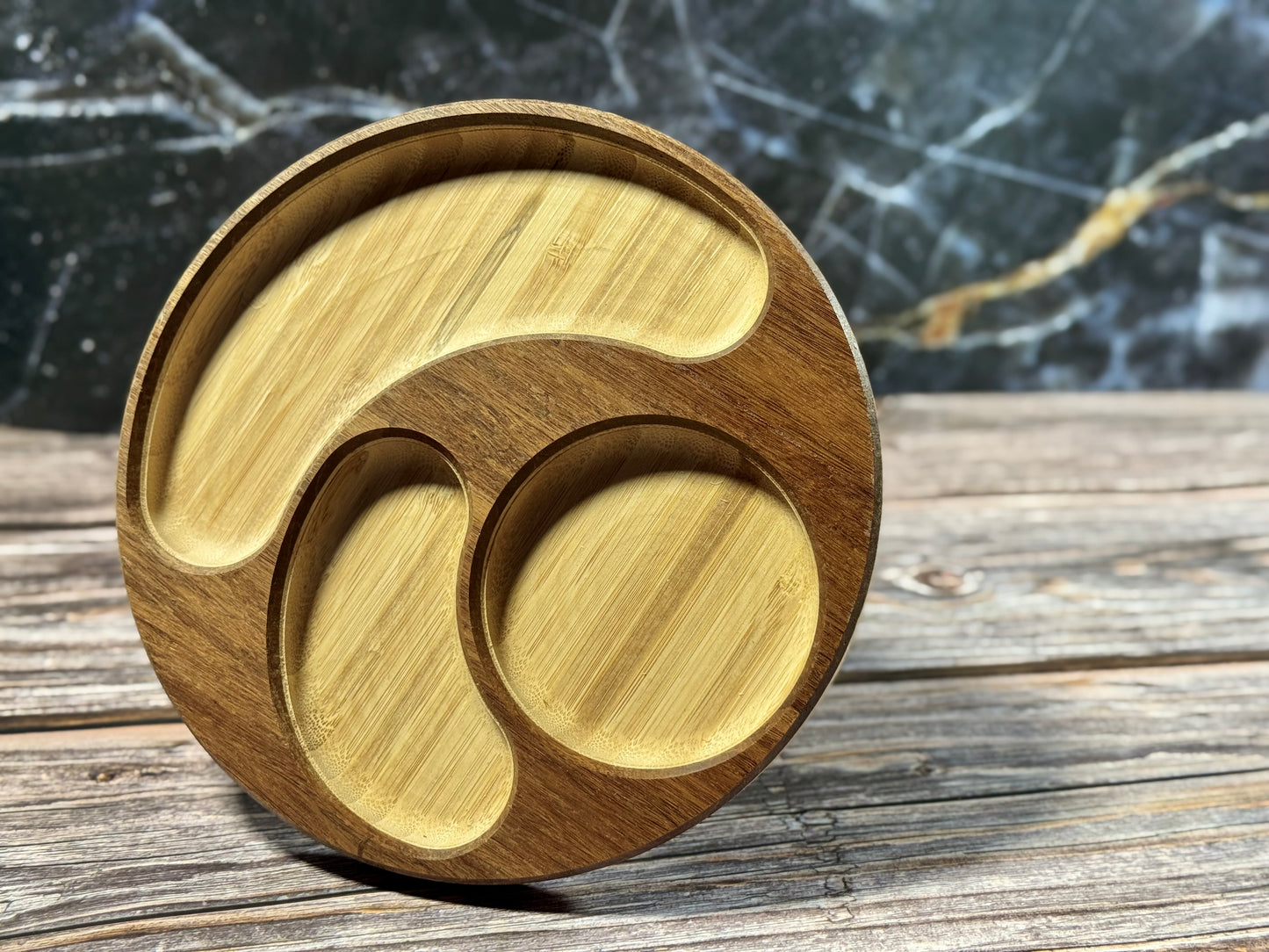 Round Bottom Carved Accessory Tray