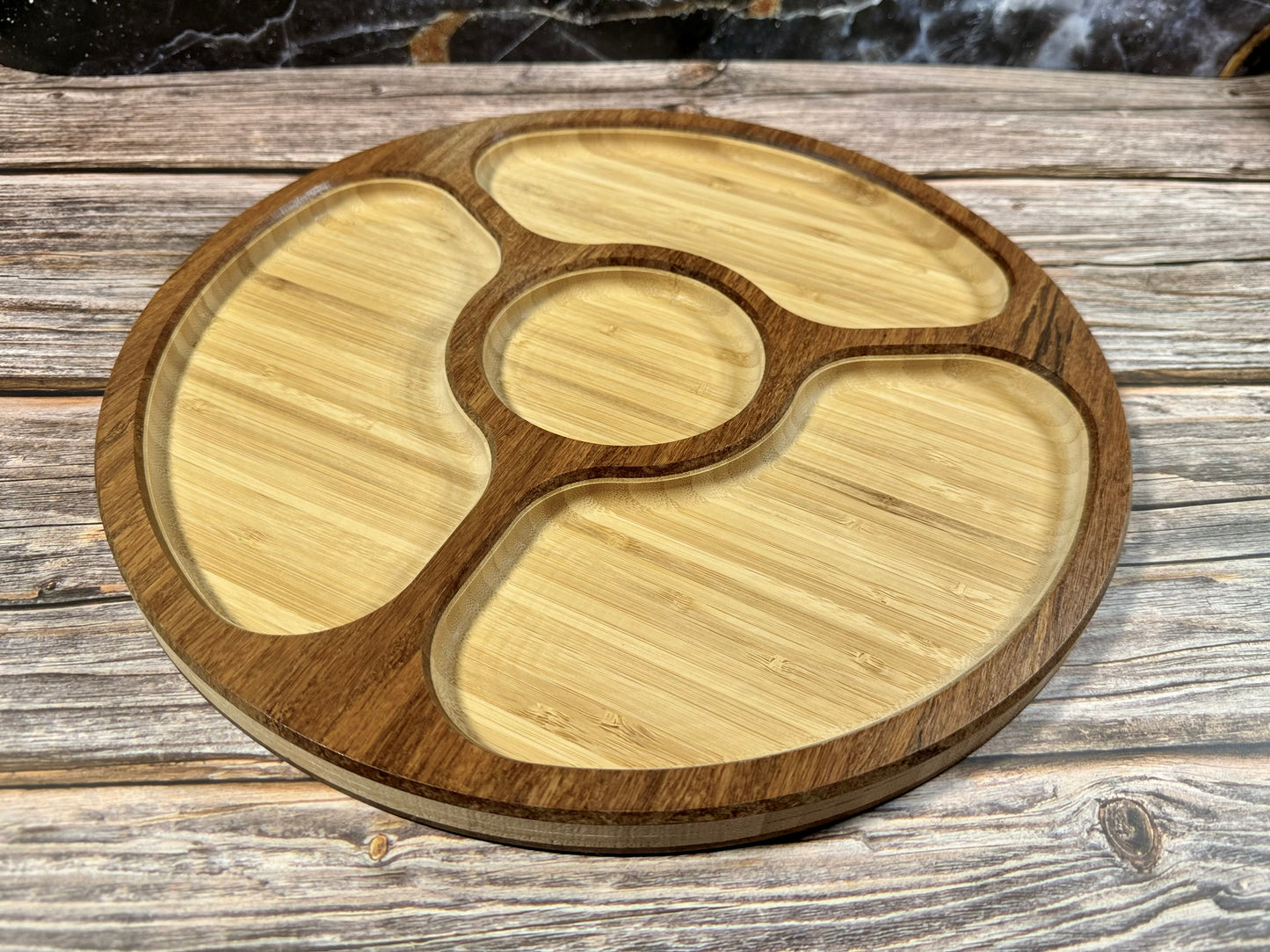 Round Bottom Carved Accessory Tray