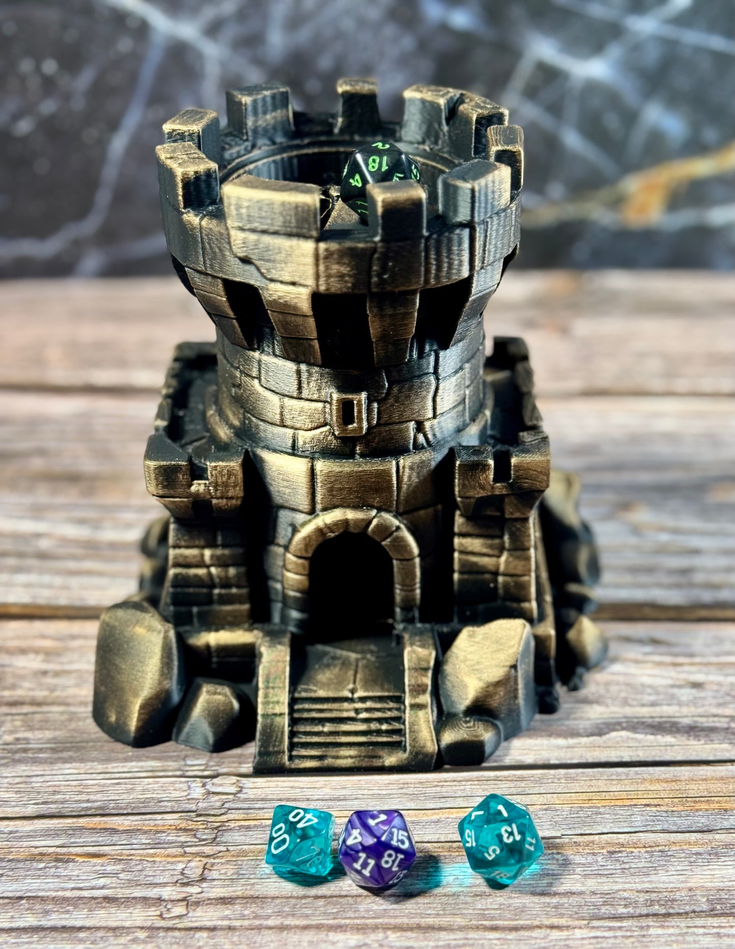 Castle Dice Tower Fantasy Gaming Accessory for DnD and RPG