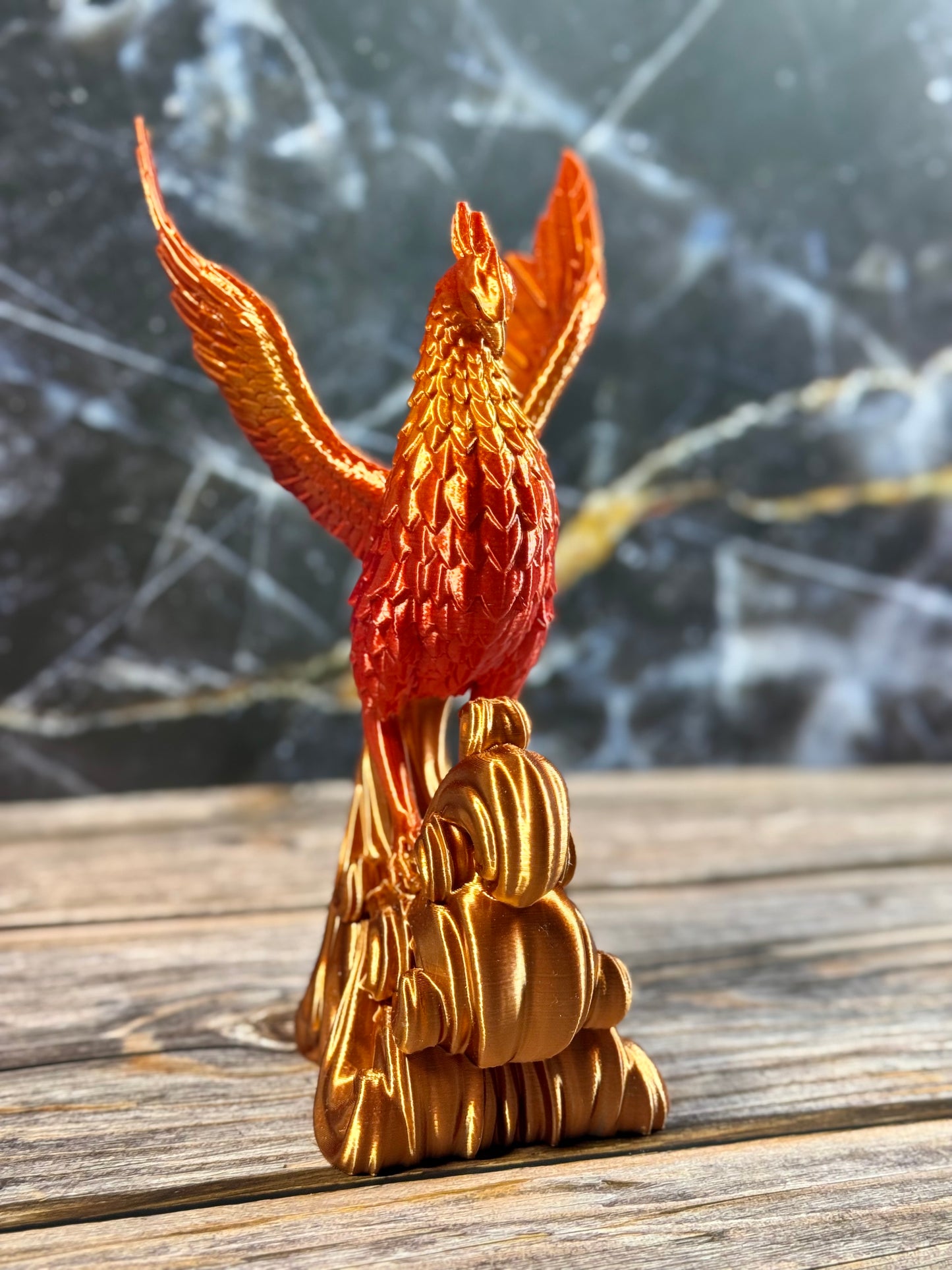 Phoenix Statue – Hand-Finished Mythical Bird Sculpture | Fire & Ice Variations