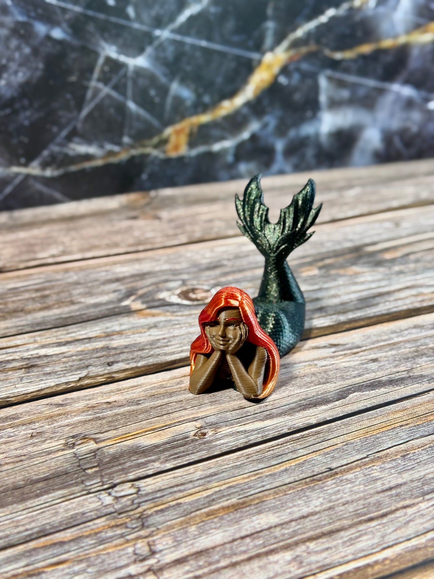Mermaid Figurine – 3D Printed Statue in 2 Sizes & Skin Tones