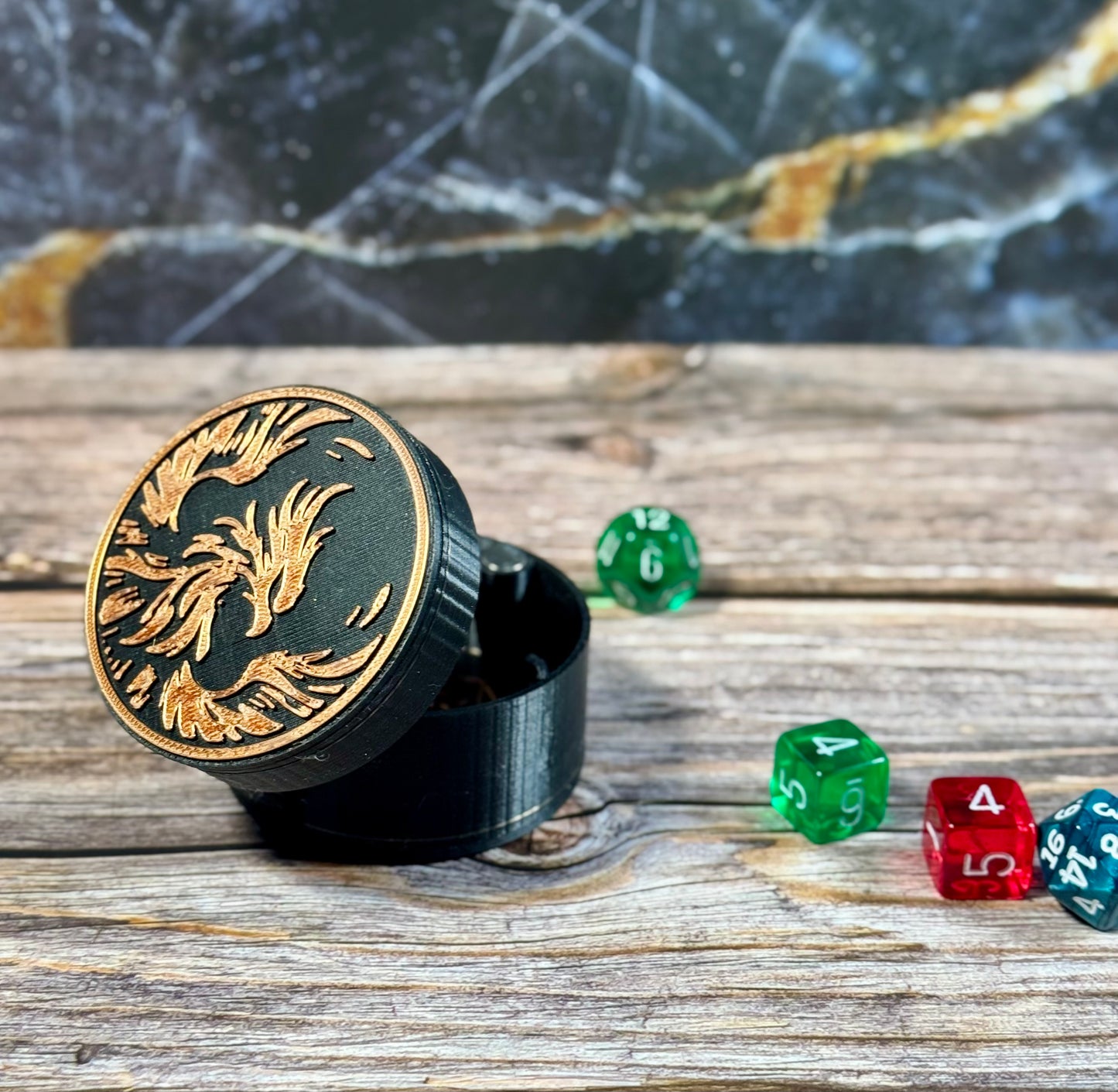 Dragon Dice Box with Magnetic Closure for D&D and Tabletop Gamers