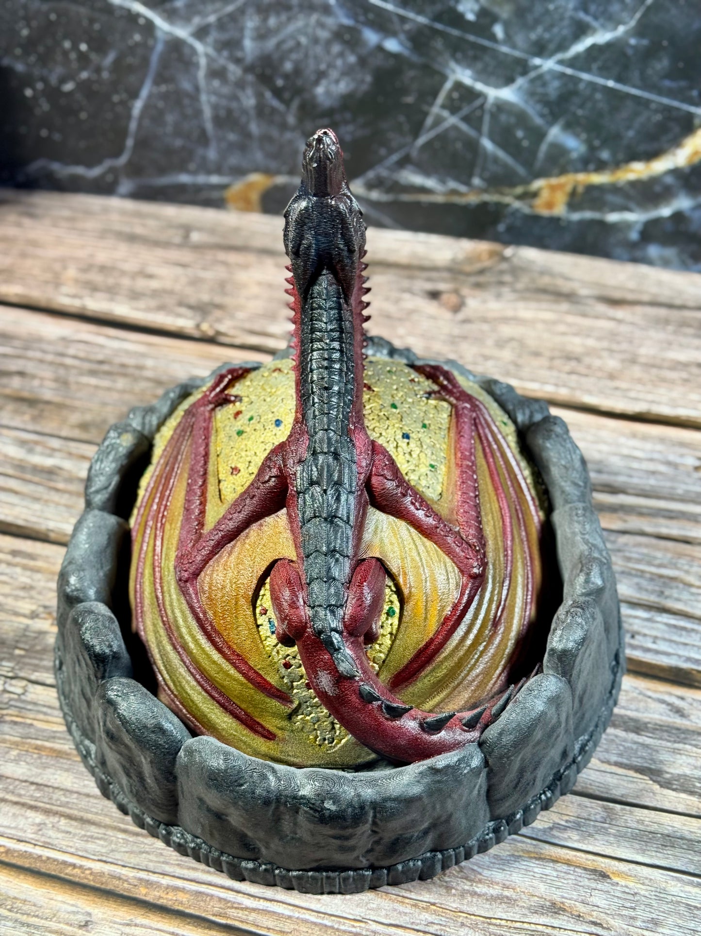 Dragon’s Hoard Coin Bank with Lifting Door for Dragon Lovers and Treasure Keepers