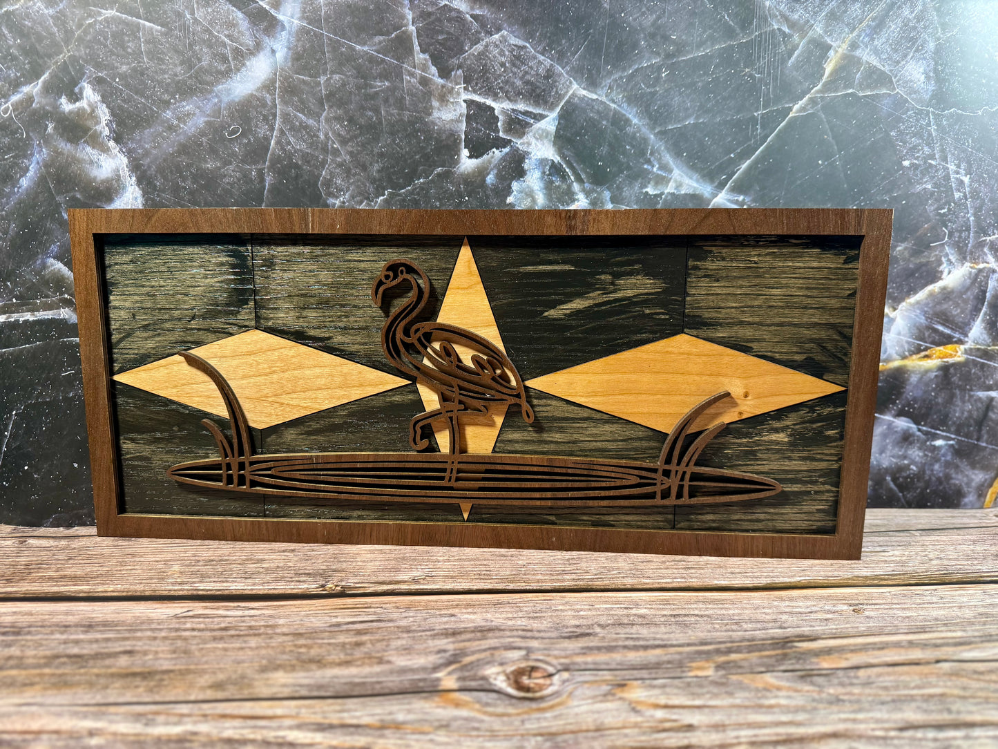 Beach Line Art Minimalist Ocean Wood Wall Decor