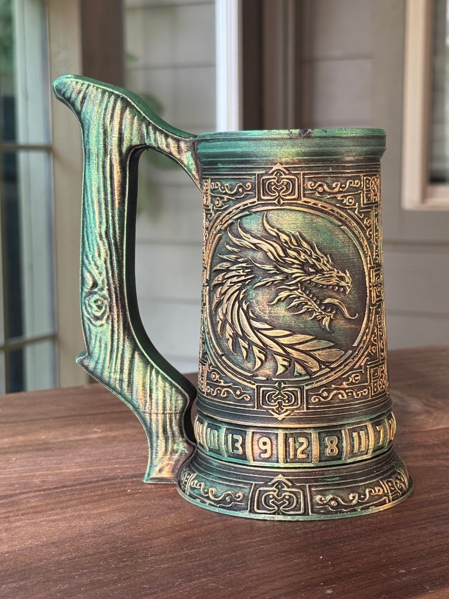 D20 Can Holder with Magnetic Dice Base – Tree of Life & More Designs