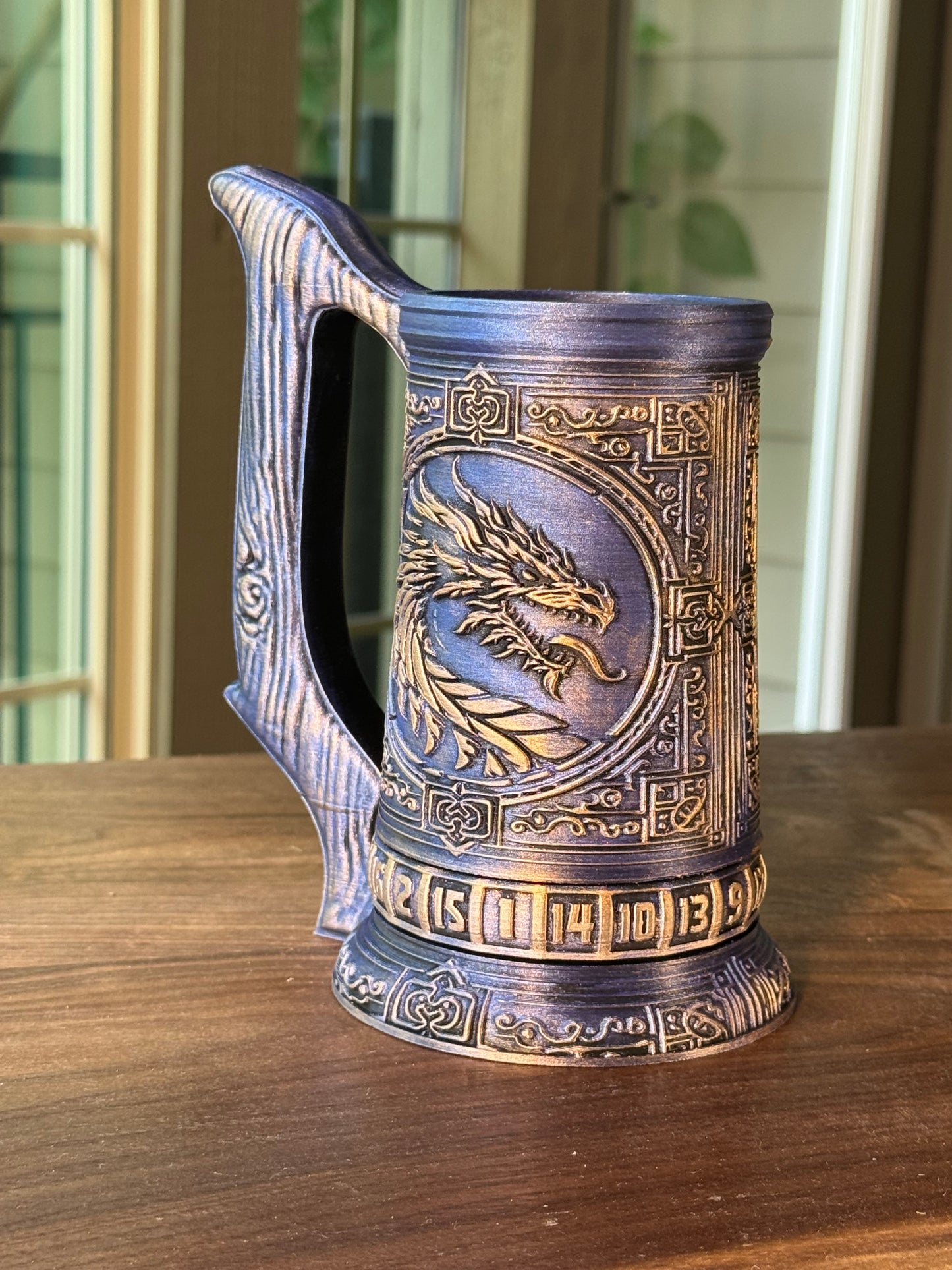 D20 Can Holder with Magnetic Dice Base – Tree of Life & More Designs