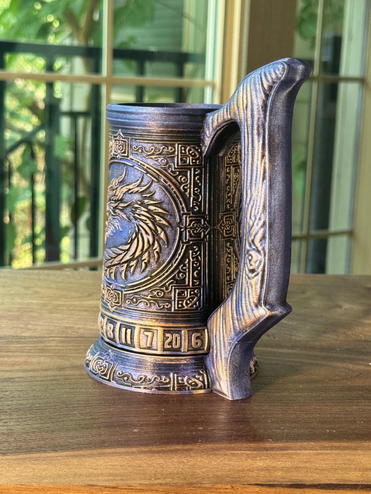 D20 Can Holder with Magnetic Dice Base – Tree of Life & More Designs