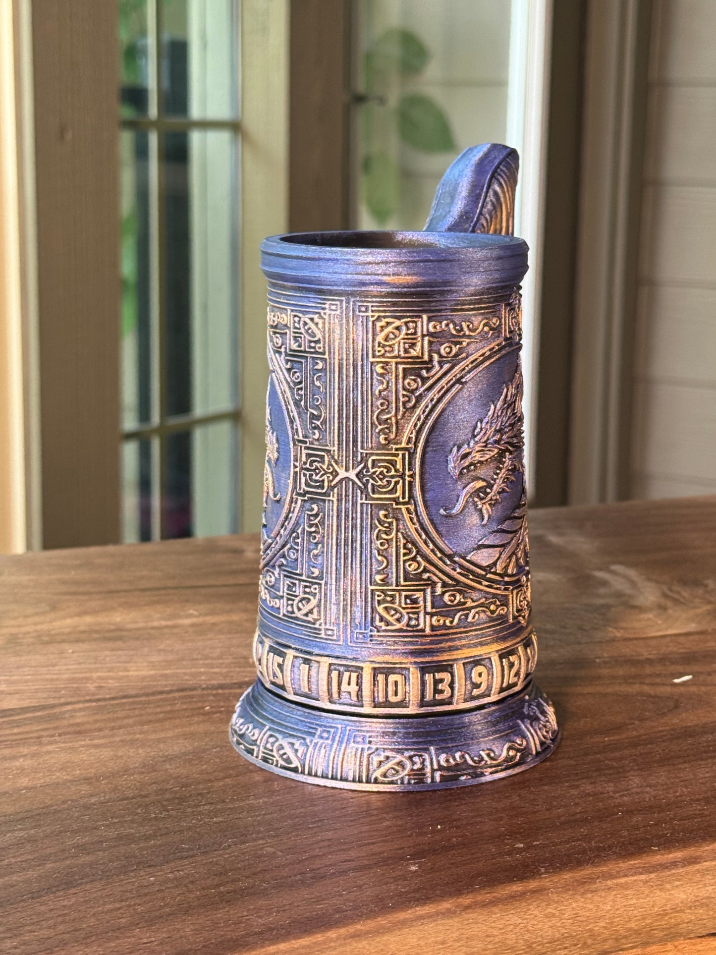 D20 Can Holder with Magnetic Dice Base – Tree of Life & More Designs