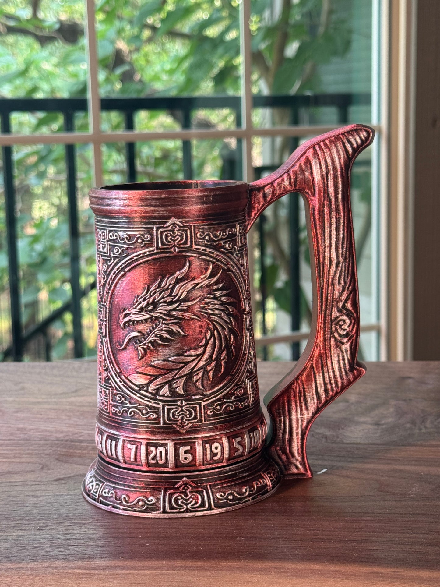 D20 Can Holder with Magnetic Dice Base – Tree of Life & More Designs