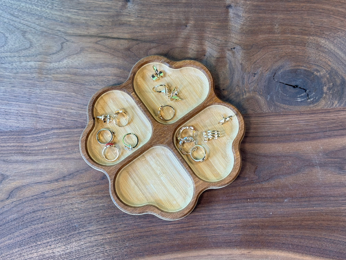 Round Bottom Carved Accessory Tray